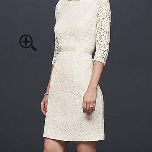 3/4 sleeve lace wedding dress